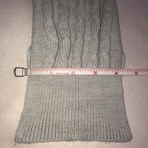 Dog Sweater Small Pet Animal Knit Turtleneck Grey Knit Shirt - Picture 4 of 6